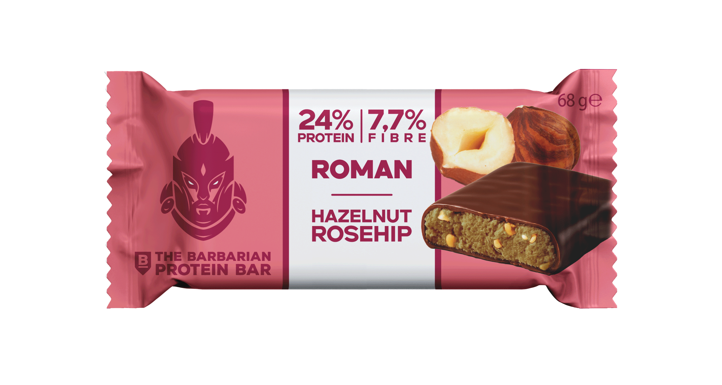 Baton Proteic Vegan -The Barbarian cu alune de padure şi macese, organic, bio